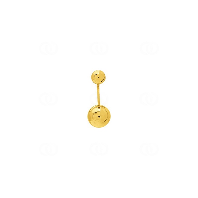 Earrings Hollow 750/18 K Yellow Gold Ø 5 - 8mm - 3458