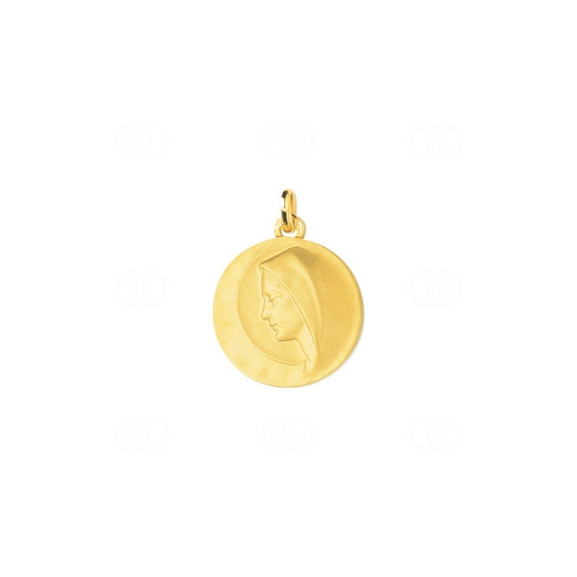 Pendant 750/18 K Yellow Gold Virgin Mary Ø 19mm - 39119