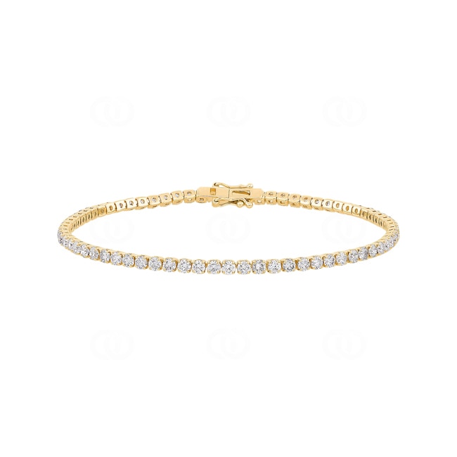 4.00ct Diamond Tennis Bracelet 750/18 K Yellow Gold - AR-74405-GG
