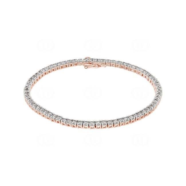 4.00ct Diamond Tennis Bracelet 750/18 K Rose Gold - AR-00247-RG