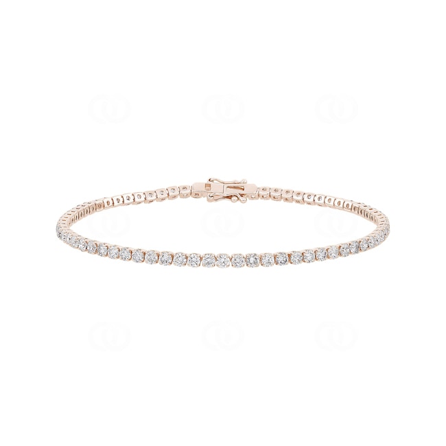 4.00ct Diamond Tennis Bracelet 750/18 K Rose Gold - AR-74405-RG
