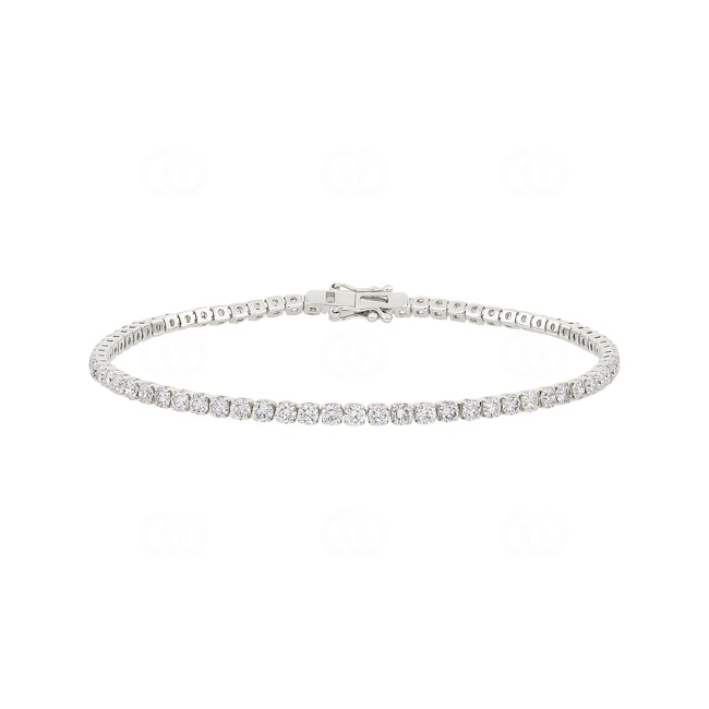 4.00ct Diamond Tennis Bracelet 750/18 K White Gold - AR-74405-WG