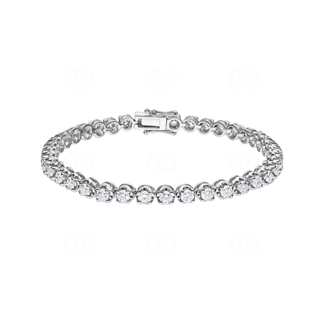 4.01ct Diamond Tennis Bracelet 750/18 K White Gold - AR-69483-WG