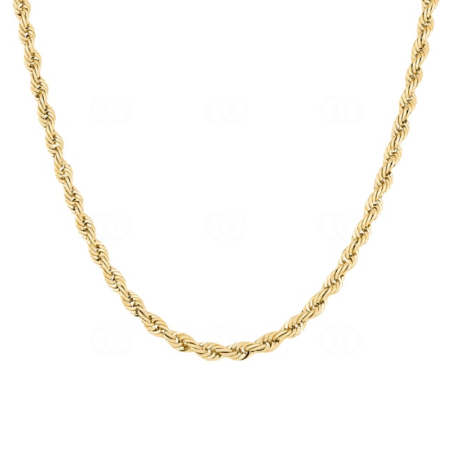 4.0mm Rope Chain Semi Solid 750/18 K Yellow Gold 4.0mm Rope Chain Semi Solid 750/18 K Yellow Gold - KE-4070-GG