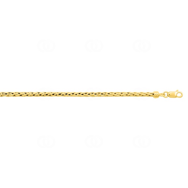 4.0mm Zopfarmband 375/9 K Gelbgold halbmassiv - 610029.4A