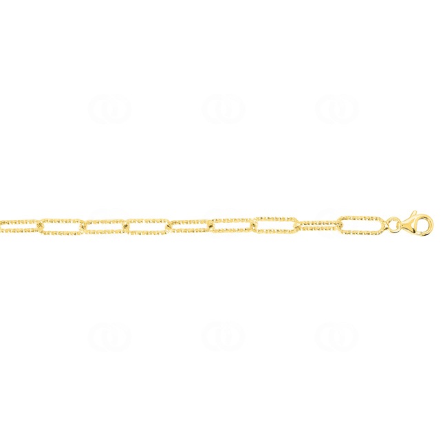 4.3mm Collier forçat rectangle or jaune 375/9 ct - 9K535