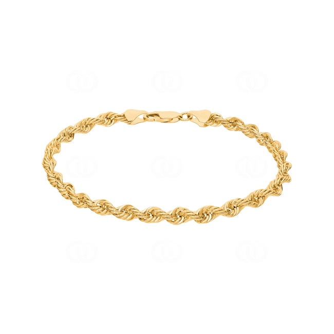 4.4mm Rope Barcelet Semi Solid 750/18 K Yellow Gold - AR-H440