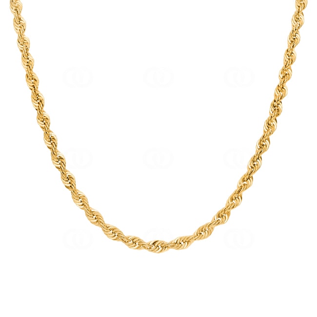 4.4mm Rope Chain Semi Solid 750/18 K Yellow Gold 4.4mm Rope Chain Semi Solid 750/18 K Yellow Gold - KE-H440