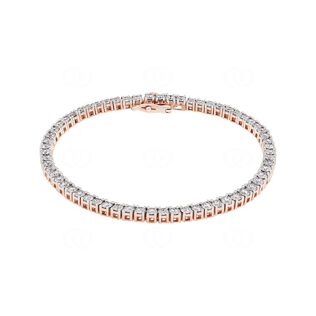 4.79ct Diamond Tennis Bracelet 750/18 K Rose Gold - AR-00249-RG