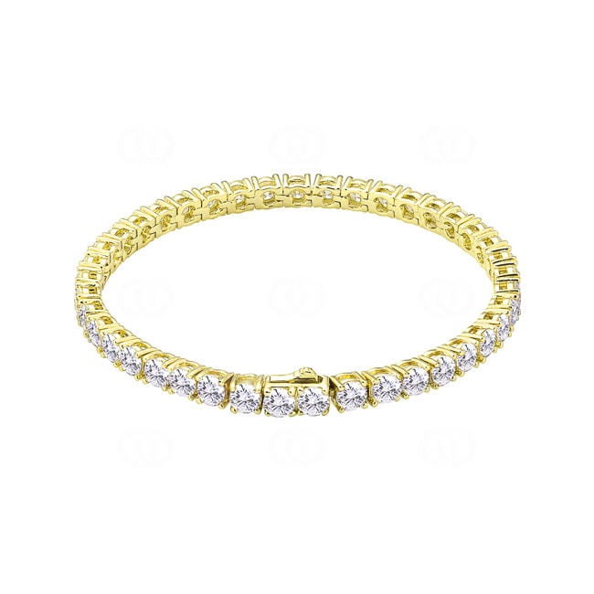 4mm Bracelet Tennis plaqué or jaune avec zircones 4mm Bracelet Tennis plaqué or jaune avec zircones - AR0001-G-4MM