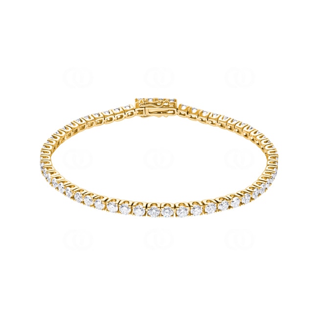 5.00 carats diamants bracelet rivière or jaune 750/18 ct 5.00 carats diamants bracelet rivière or jaune 750/18 ct - AR-69167-5-GG