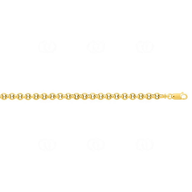 5.0mm Erbsarmband 375/9 K Gelbgold halbmassiv - 610019.3A