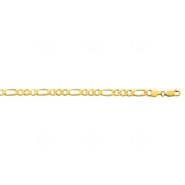 5.0mm Flat Figaro Chain 3+1 375/9 K Yellow Gold - 9K522.5