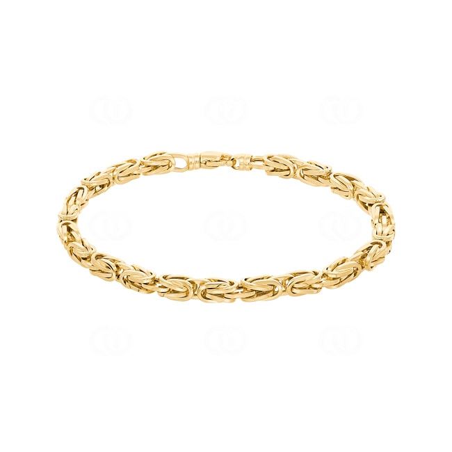 5.0mm Classic Byzantine Bracelet Semi Solid 750/18 K Yellow Gold - AR-5700-GG