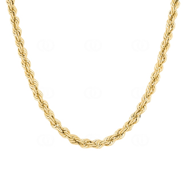 5.0mm Rope Chain Semi Solid 750/18 K Yellow Gold 5.0mm Rope Chain Semi Solid 750/18 K Yellow Gold - KE-5090-GG