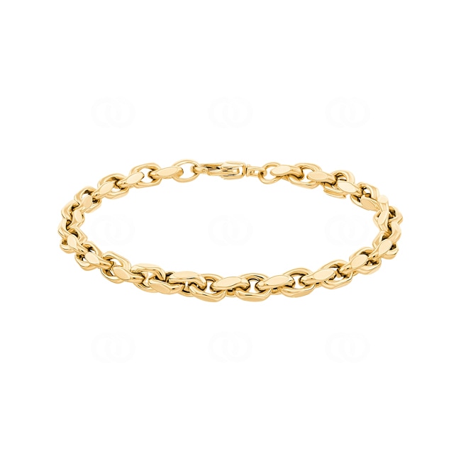 5.4mm Cable Bracelet Semi Solid 750/18 K Yellow Gold 5.4mm Cable Bracelet Semi Solid 750/18 K Yellow Gold - AR-0181-GG