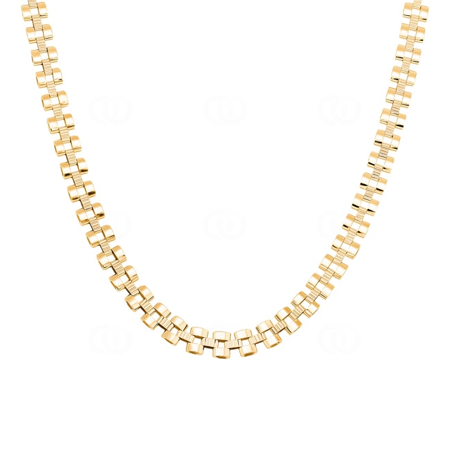 5.7mm Collier à maillons or jaune 750/18 ct semi-massif 5.7mm Collier à maillons or jaune 750/18 ct semi-massif - KE-5739-GG