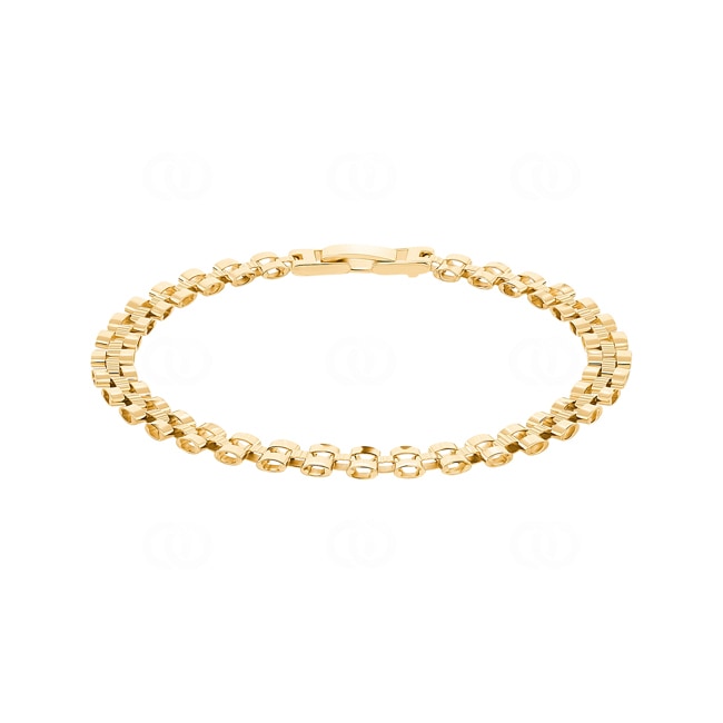 5.7mm Link Bracelet Semi Solid 750/18 K Yellow Gold - AR-5739-GG