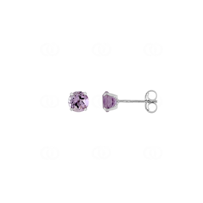 5mm Amethysten Ohrstecker 375/9 K Weissgold - 9K80355GA