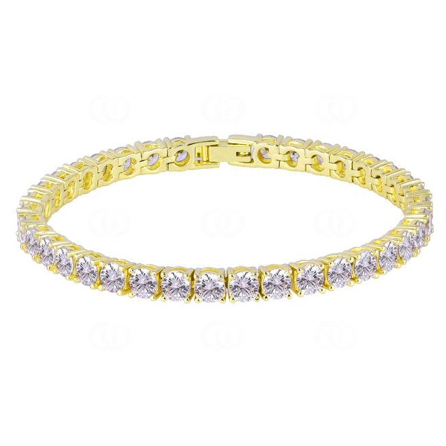 5mm Tennis Bracelet Gold plated with Cubic Zirconia 5mm Tennis Bracelet Gold plated with Cubic Zirconia - AR0001-G-5MM