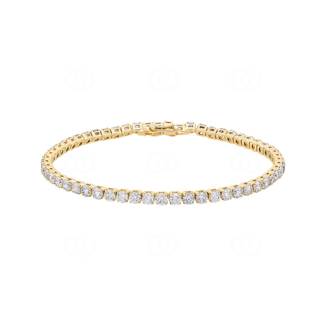 6.00 carats diamants bracelet rivière or jaune 750/18 ct - AR-74926-GG