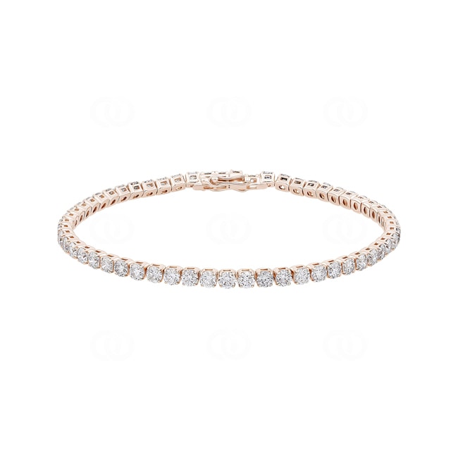 6.00 carats diamants bracelet rivière or rosé 750/18 ct - AR-74926-RG