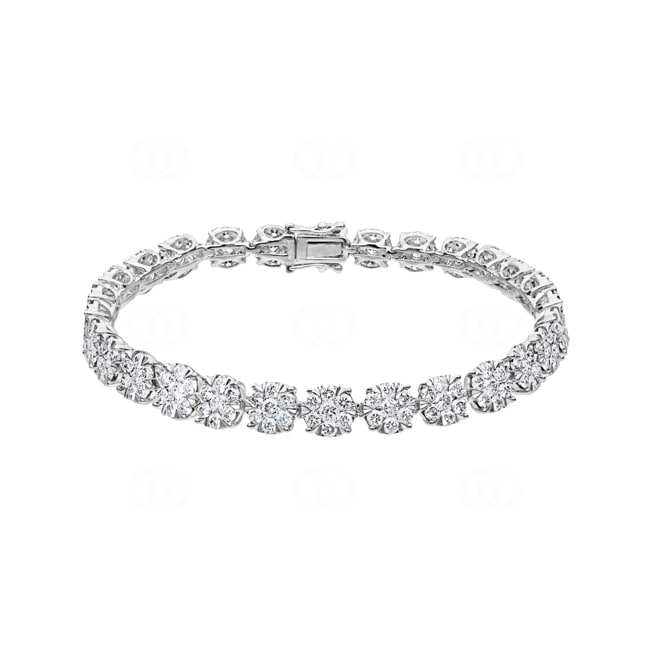 6.00 carats diamants bracelet rivière or gris 750/18 ct - AR-69211-WG