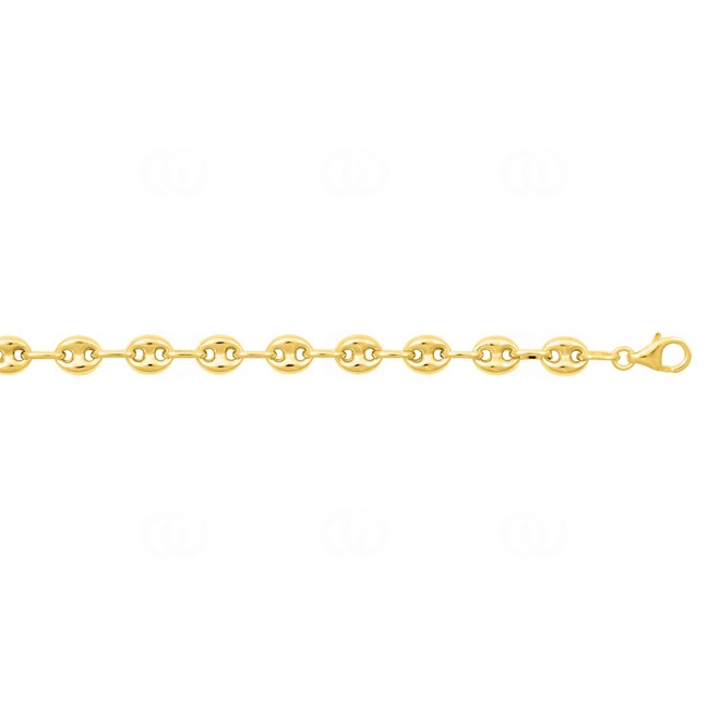 6.0mm Mariner Bracelet Semi Solid 375/9 K Yellow Gold - 610001.3A
