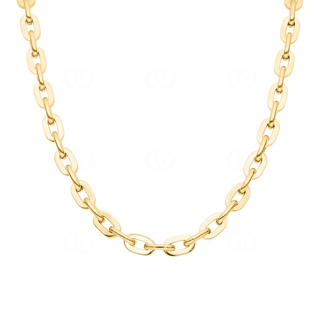 6.5mm Collier forçat or jaune 750/18 ct semi-massif - KE-0039-GG