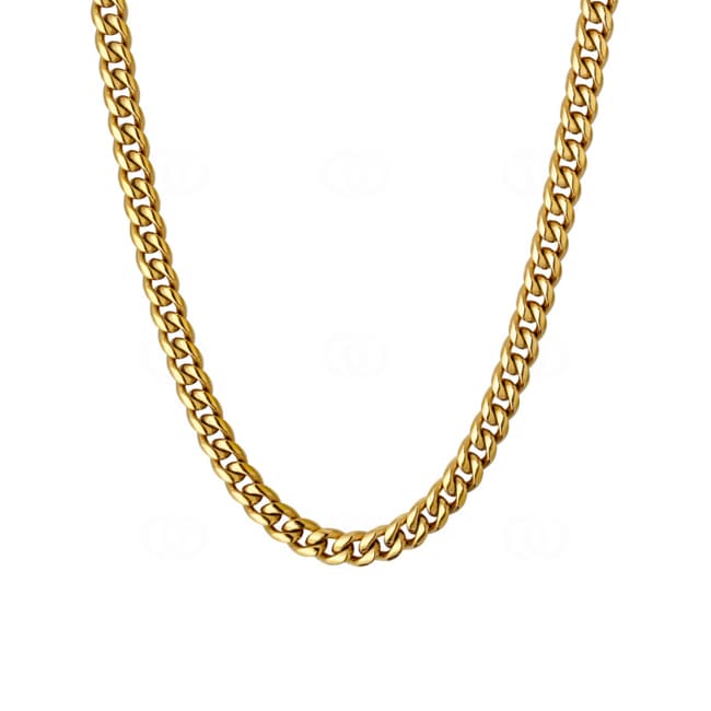 6mm Cuban Link Curb Chain Gold plated - KE0019-G-6MM