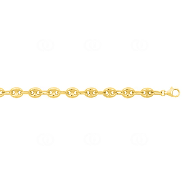 7.0mm Collier grain de café or jaune 375/9 ct semi-massif - 610001.4