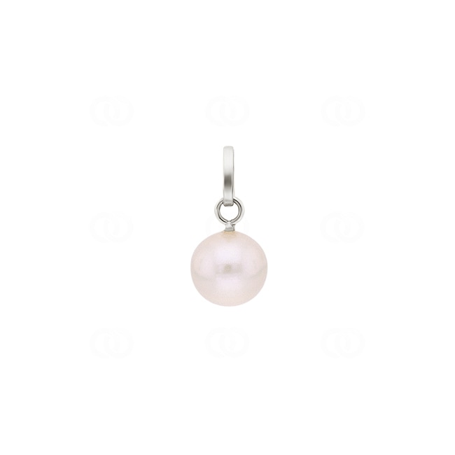 7.0mm Freshwater Pearl Pendant 375/9 K White Gold - 9K82612GP