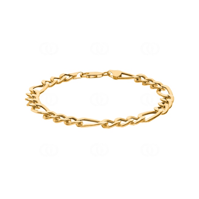 7.7mm Bracelet Figaro or jaune 750/18 ct semi-massif - AR-F180-GG