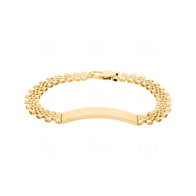 7.9mm Engravable Bracelet Semi Solid 750/18 K Yellow Gold - AR-1532-GG