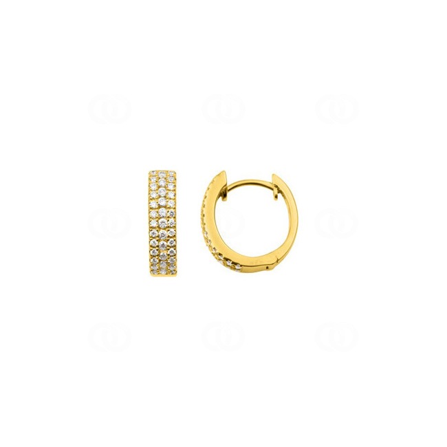 Kreolen 750/18 K Gelbgold mit Diamanten 0.43ct. H/si - 7VV205JB2