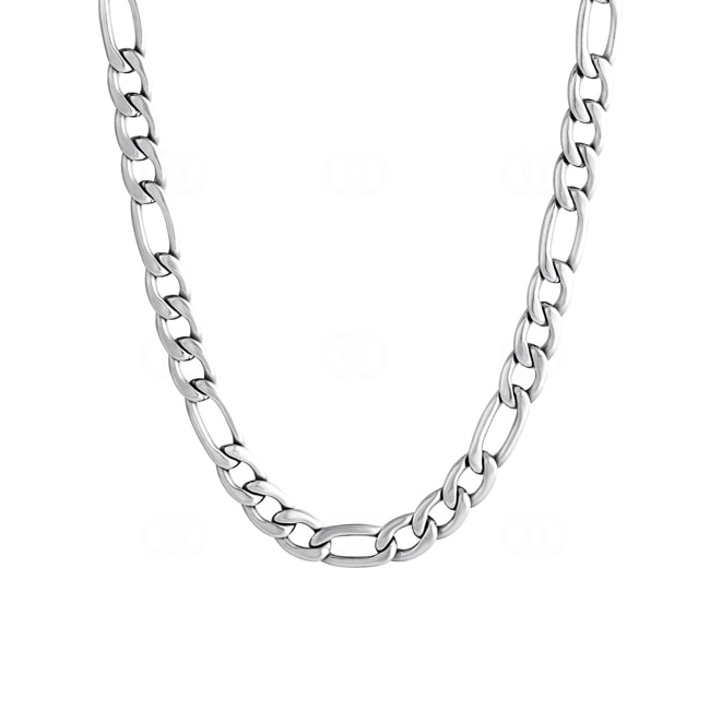 7mm Chaîne Figaro argenté - KE0007-S-7MM