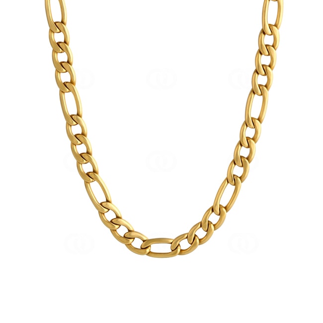 7mm Figarokette vergoldet - KE0007-G-7MM