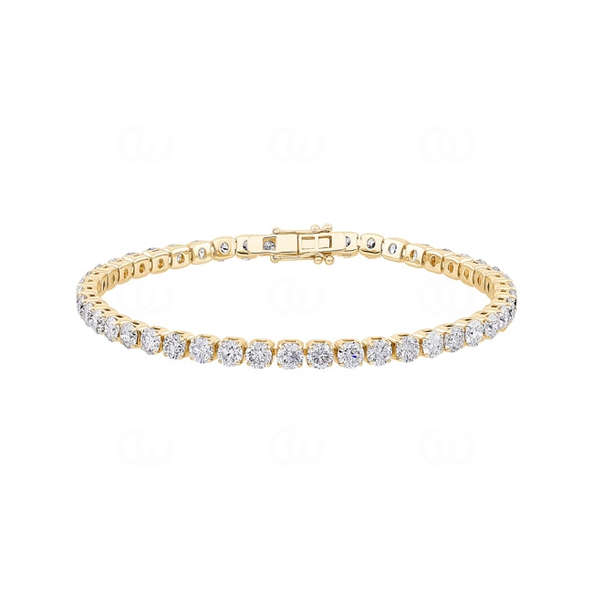 8.20ct Diamond Tennis Bracelet 750/18 K Yellow Gold - AR-74927-GG