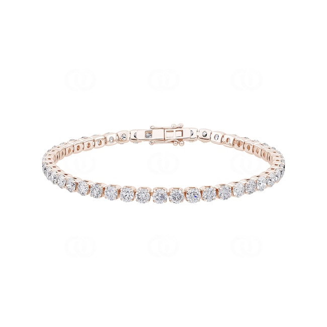 8.20ct Diamond Tennis Bracelet 750/18 K Rose Gold - AR-74927-RG