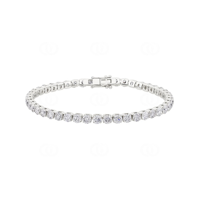 8.20ct Diamond Tennis Bracelet 750/18 K White Gold - AR-74927-WG