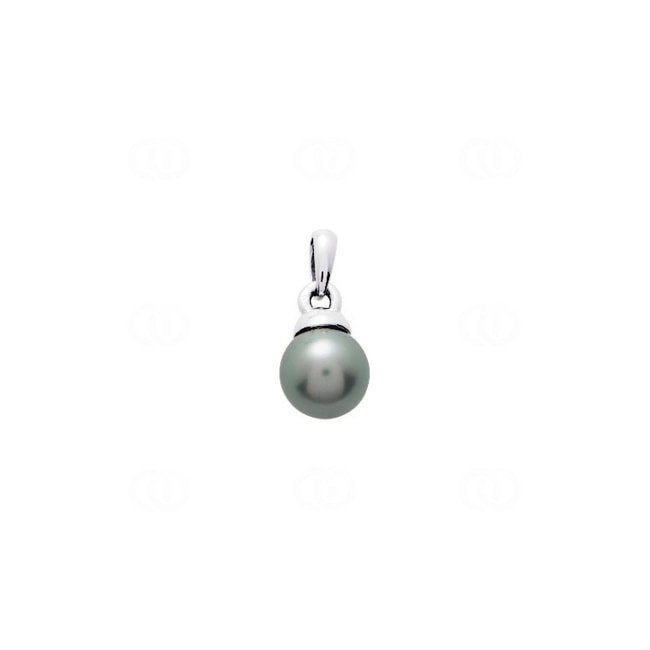 Pendant 750/18 K White Gold with Tahitian Pearl 9mm - 8258.1GTA