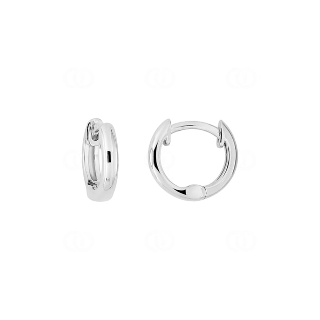 9mm Créoles or gris 375/9 ct - 297384.01
