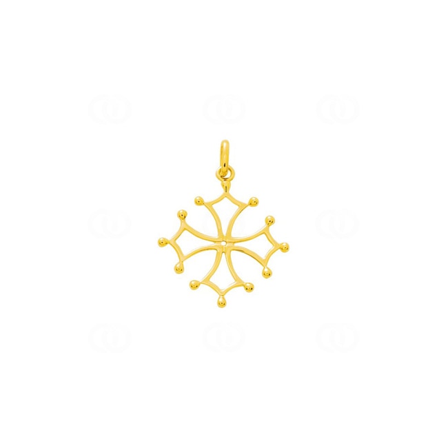 Anhänger 750/18 K Gelbgold Tolosanerkreuz 23x23mm - P520