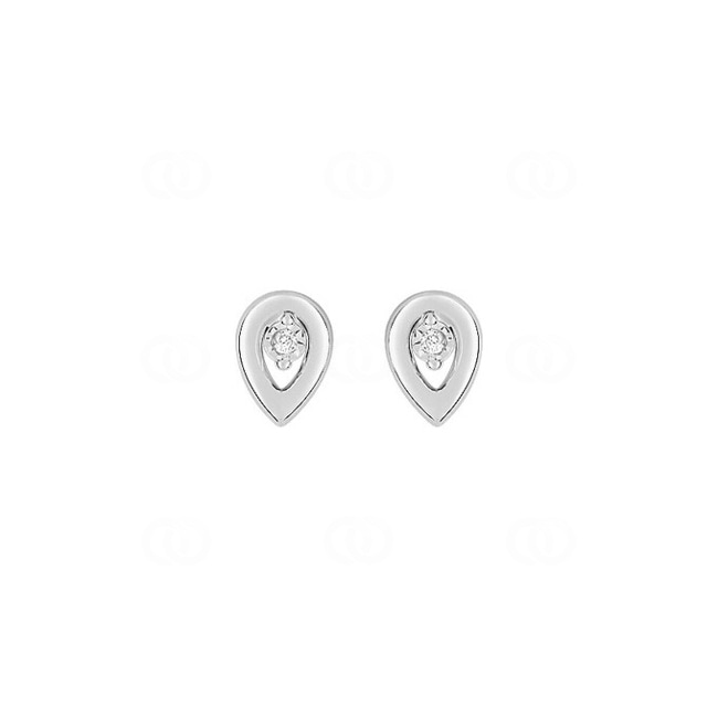 Ohrstecker 750/18 K Weissgold mit Diamanten 0.03ct. H/p1 - QM205GB4