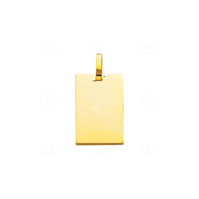 Engravable Pendant 750/18 K Yellow Gold 20x30mm - R1