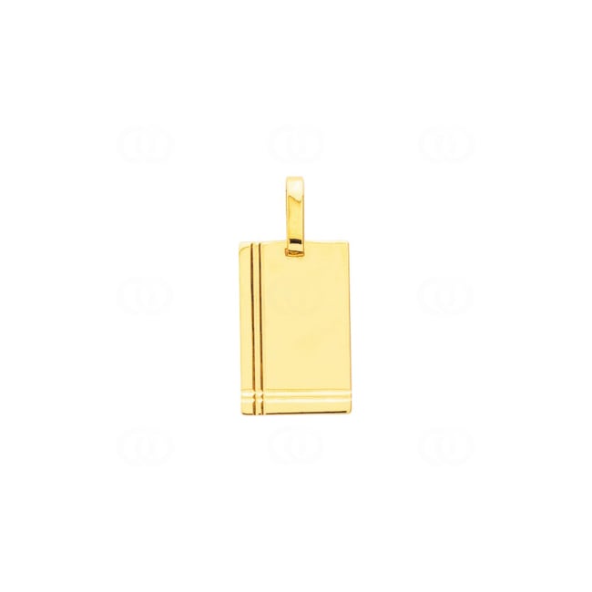 Engravable Pendant 750/18 K Yellow Gold 16x24mm - R2.1