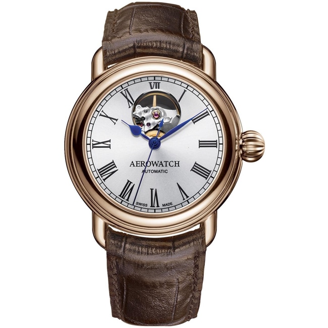 Aerowatch 1942 Automatic Open Heart Rosé - A 68900 RO03