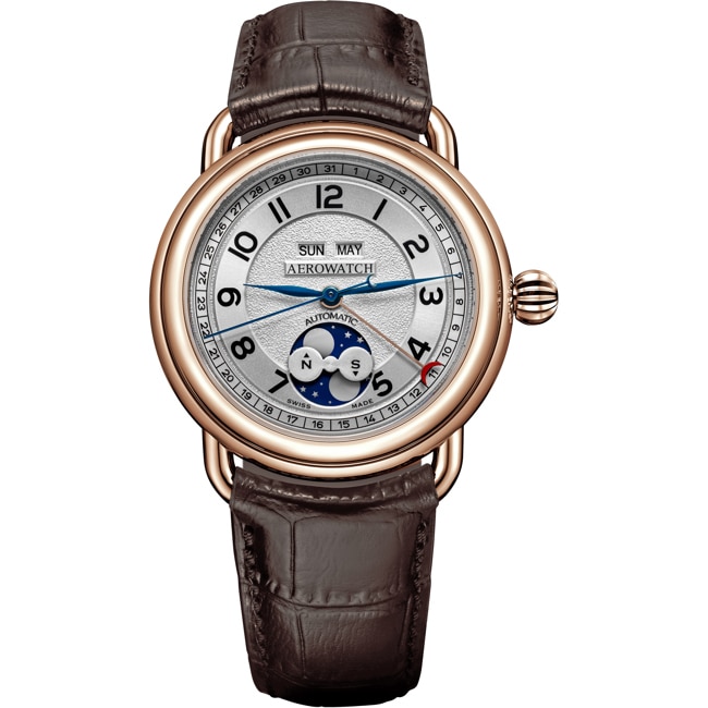 Aerowatch 1942 Calendrier Complet Automatic - A 91108 RO01