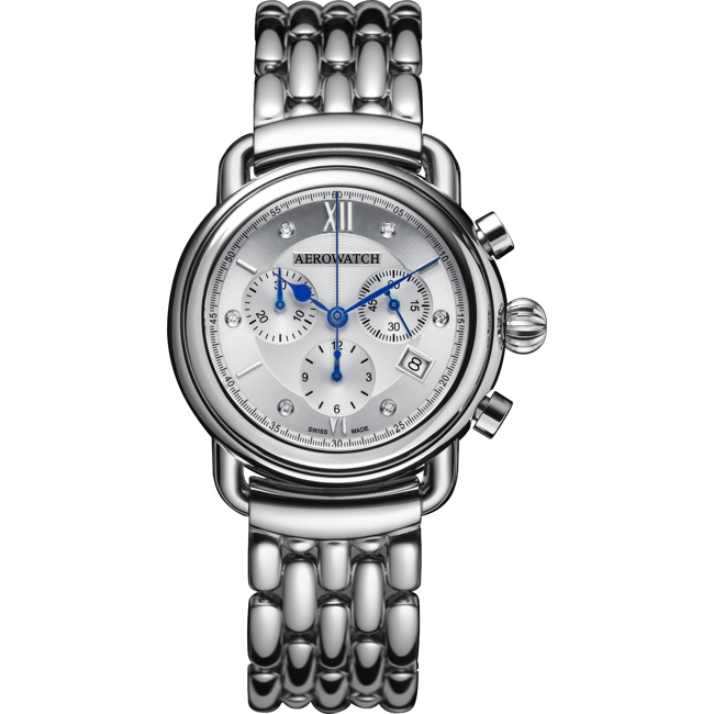 Aerowatch 1942 Chrono Diamonds Edelstahl Ø 42mm - A 83926 AA08 M