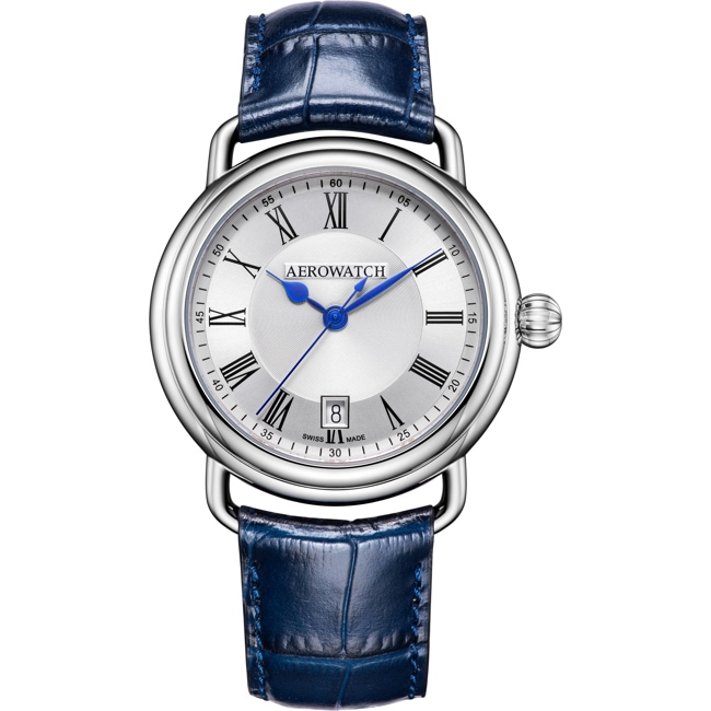 Aerowatch 1942 Elegance en cuir bleu - A 42900 AA26